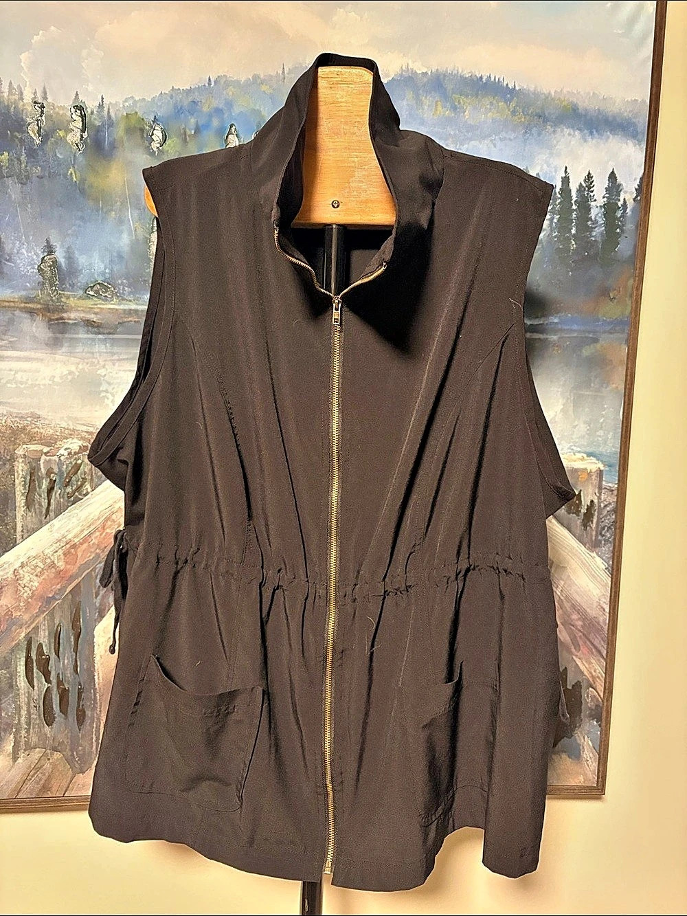 Lane Bryant Utility Vest Polyester Black Size 18/20 Like New